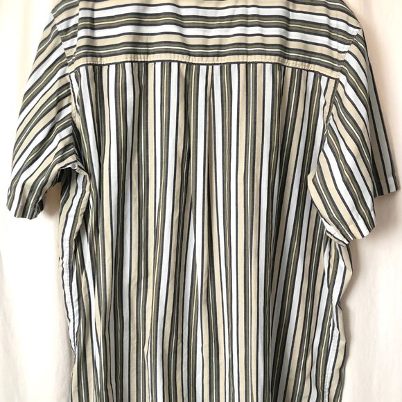 90s Oversized Short Sleeve Striped Button Up - Picture 6 of 6